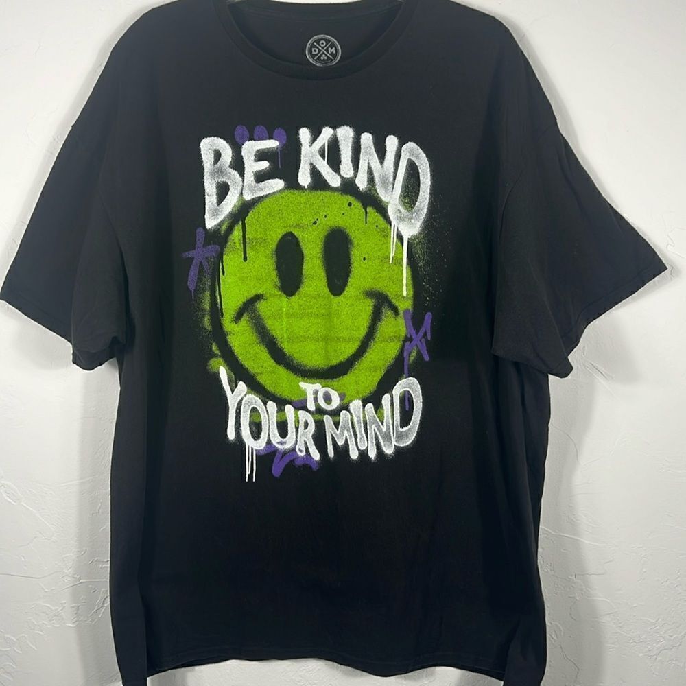 🔥🔥 DOM Happy Face Be Kind To Your Mind Graphic DESIGN‎ T SHIRT Art Print 2XL
